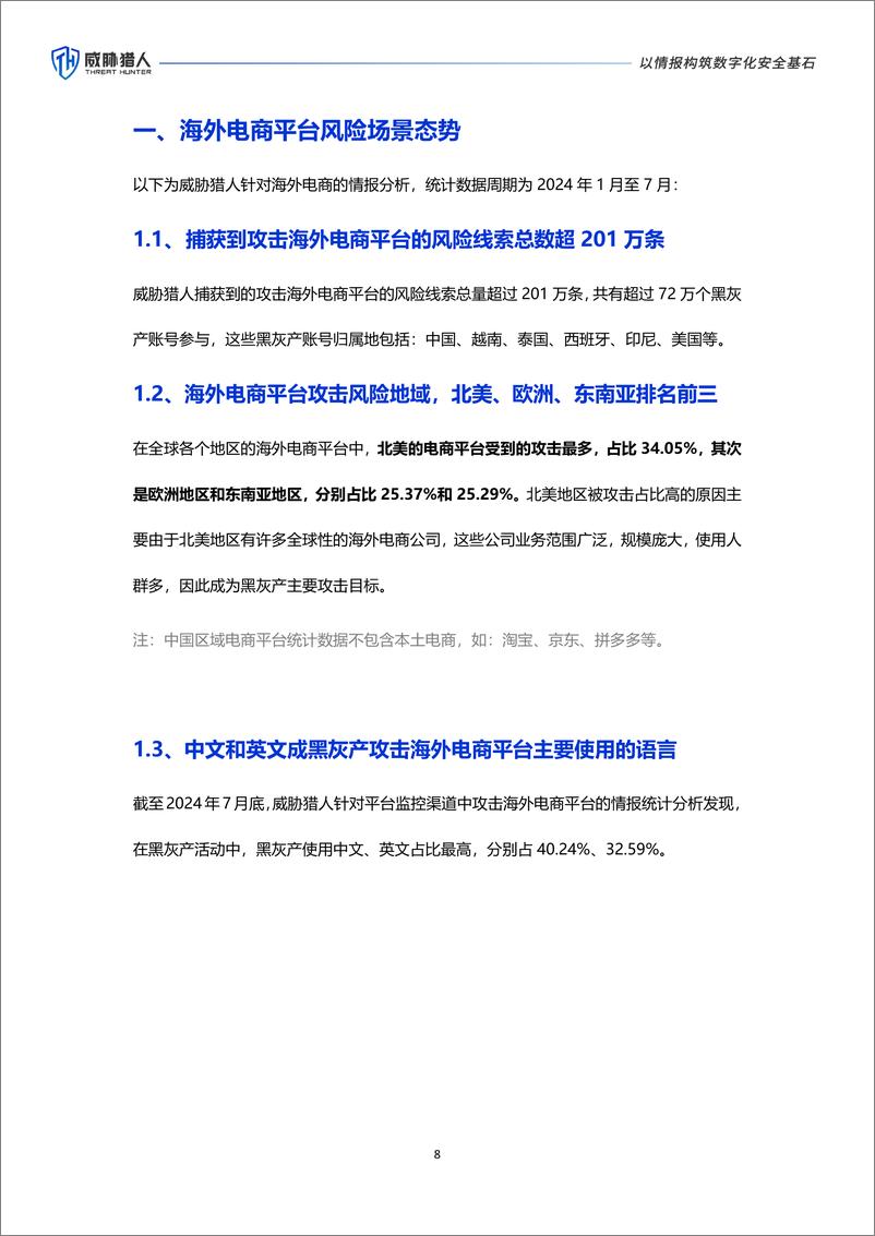 《威胁猎人_2024上半年度海外电商平台风险研究报告》 - 第8页预览图