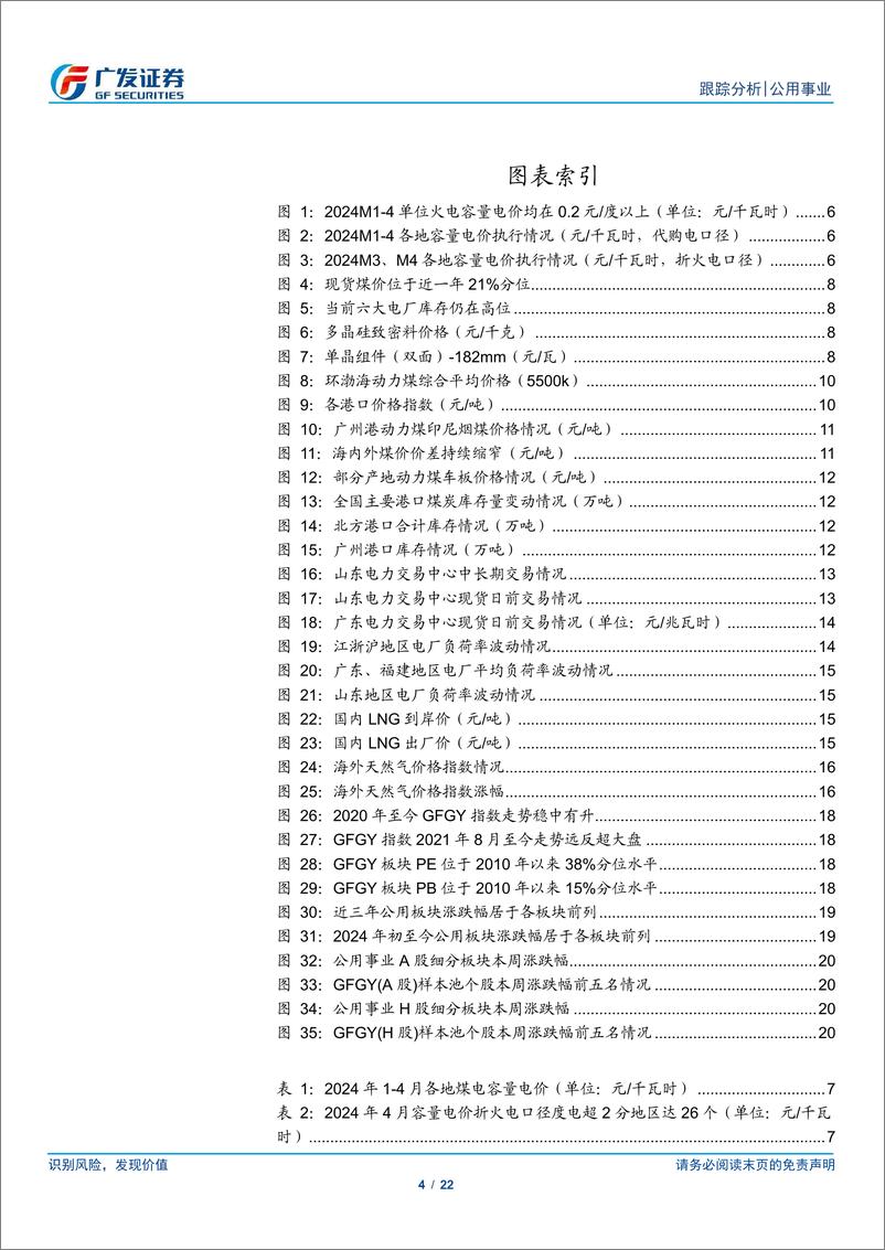 《公用事业行业深度跟踪：时间的煤硅再起，容量电价执行良好将提速公用事业化-240414-广发证券-22页》 - 第4页预览图