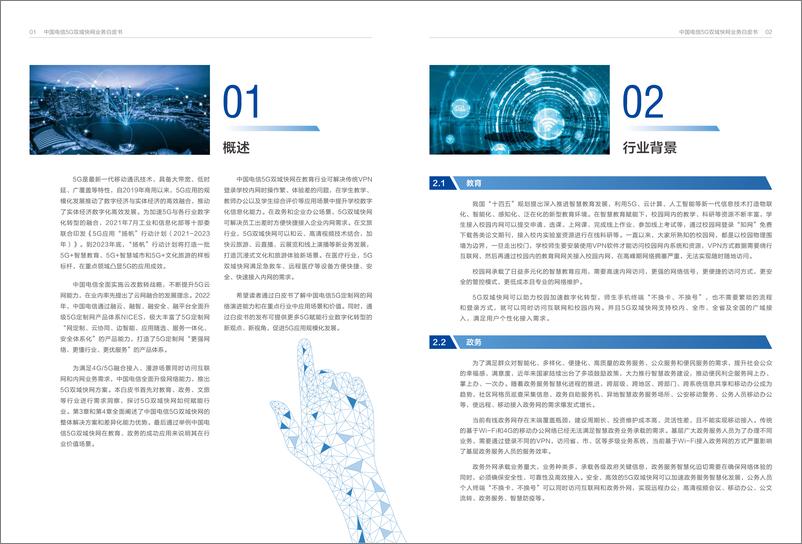 《中国电信5G双域快网业务白皮书》 - 第3页预览图