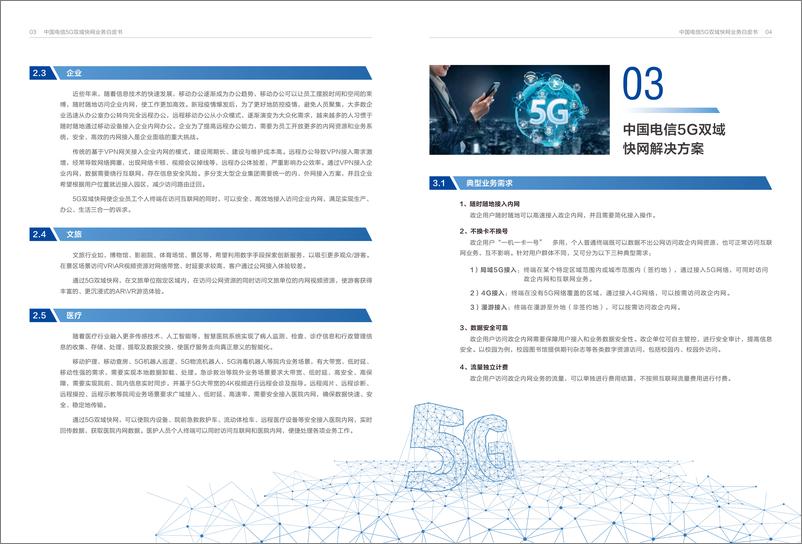 《中国电信5G双域快网业务白皮书》 - 第4页预览图