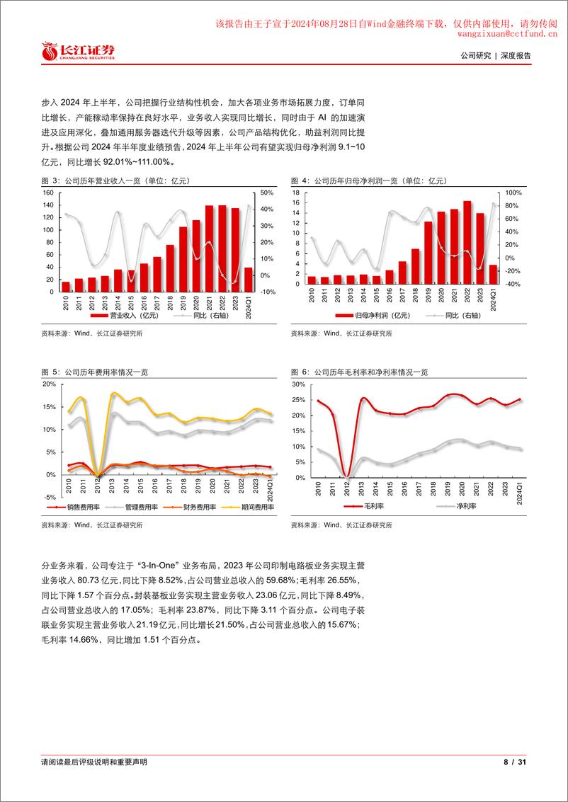 《深南电路(002916)深南电路：内资PCB龙头，布局载板引领高端-240827-长江证券-31页》 - 第8页预览图