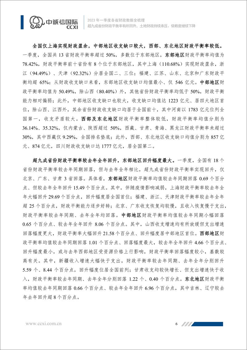 《中诚信-超九成省份财政平衡率有所回升，土地财政持续承压、依赖度继续下降-12页》 - 第8页预览图