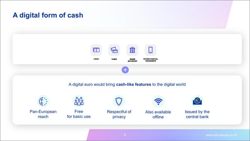 《欧洲央行-数字欧元盘点和下一步行动（英）-2024.5-23页》 - 第5页预览图
