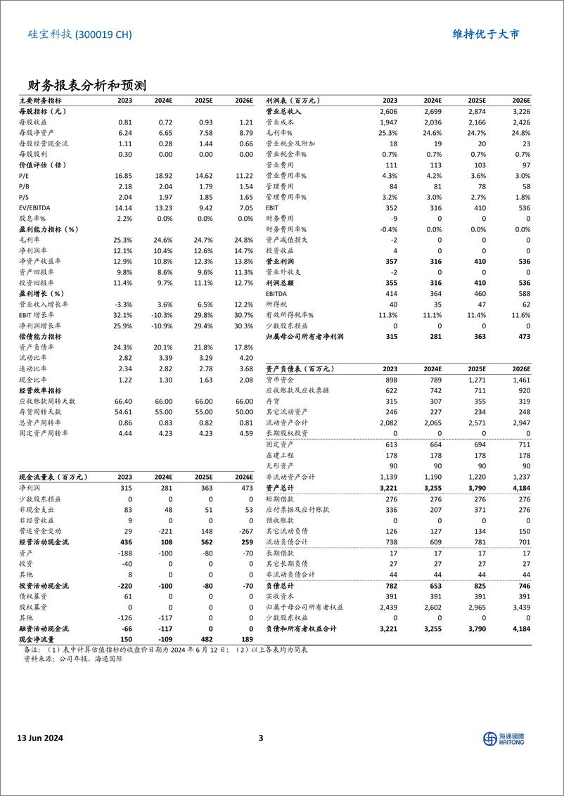 《硅宝科技-300019.SZ-公司拟以现金方式收购江苏嘉好100%股权-20240613-海通国际-13页》 - 第3页预览图