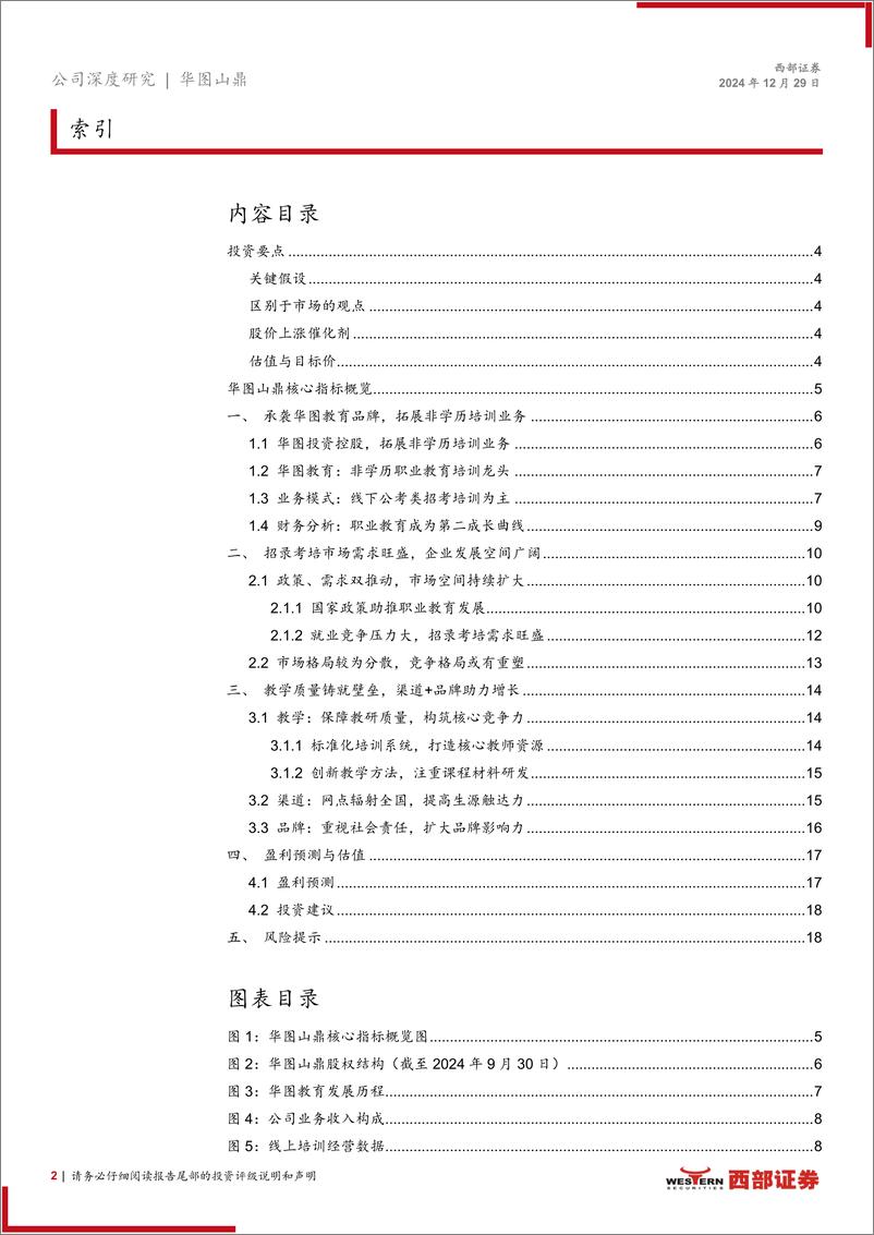 《华图山鼎(300492)首次覆盖：承袭华图教育优质品牌，开启非学历培训新征程-241229-西部证券-21页》 - 第2页预览图