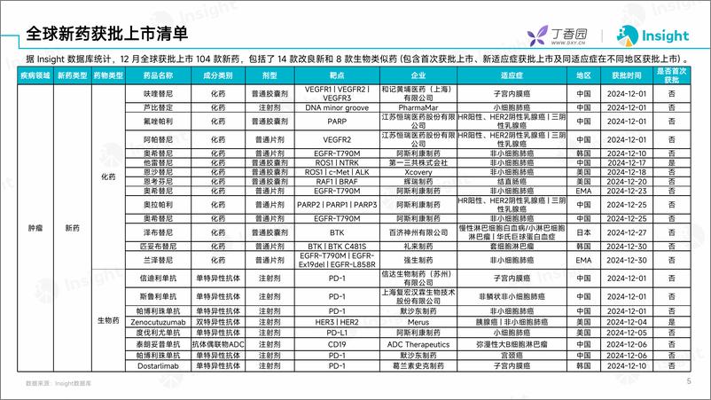 《丁香园：2024年12月全球新药月度报告-数据篇-31页》 - 第4页预览图