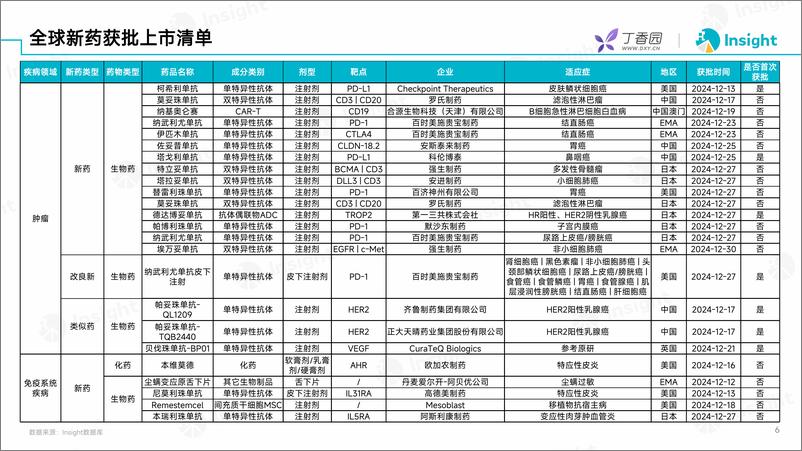 《丁香园：2024年12月全球新药月度报告-数据篇-31页》 - 第5页预览图