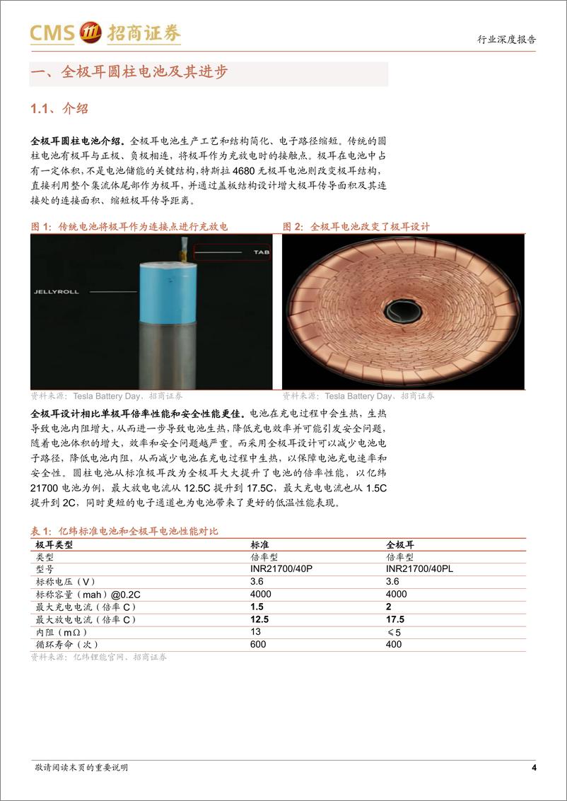 《电力设备及新能源行业电池与电气系统系列报告(110)：全极耳技术逐步成熟，新圆柱电池开始放量-250114-招商证券-17页》 - 第4页预览图