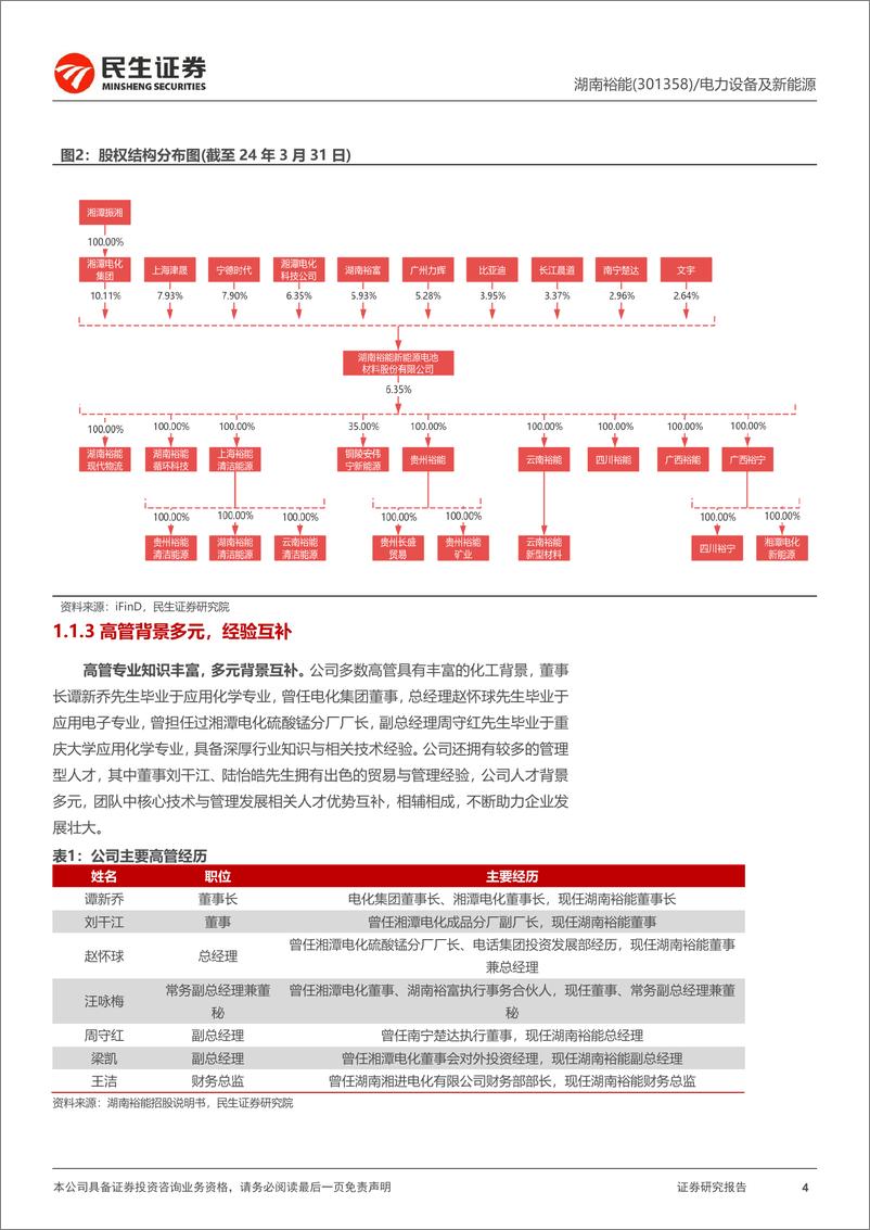 《湖南裕能-301358.SZ-首次覆盖报告：铁锂巨头蓄势待发，规模化效应优势凸显-20240411-民生证券-37页》 - 第4页预览图