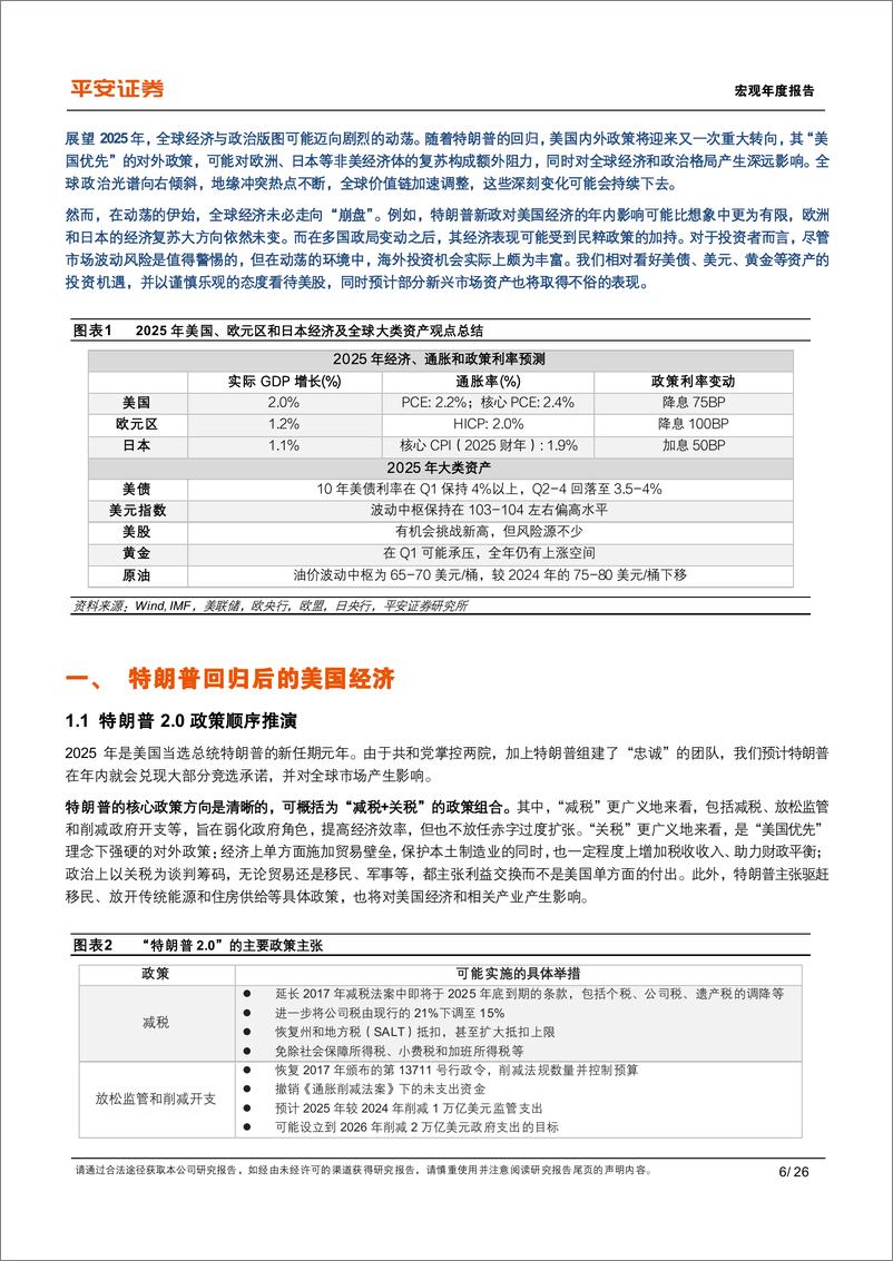 《2025年海外经济展望：动荡伊始-241218-平安证券-26页》 - 第6页预览图