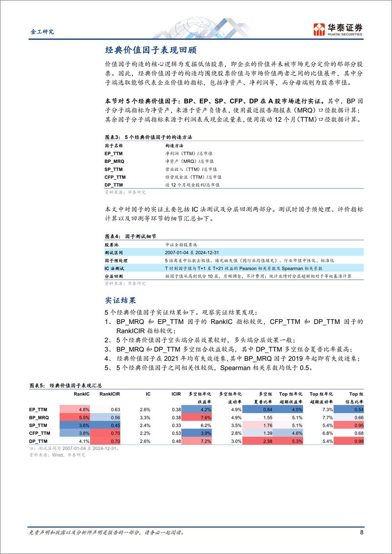 《金工深度研究：如何使价值因子更具“价值”？-250107-华泰证券-51页》 - 第8页预览图