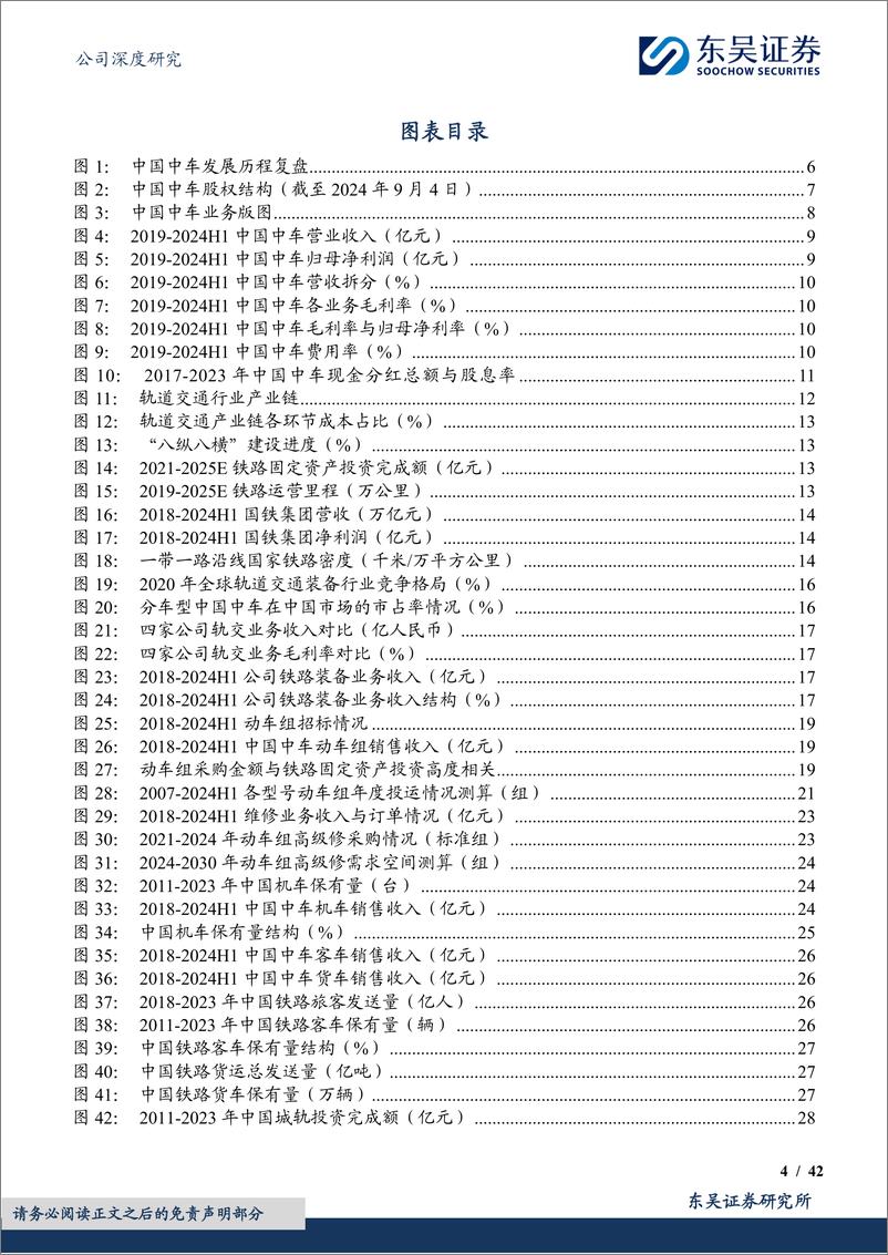 《中国中车(601766)铁路投资重拾增长势头，轨交装备龙头乘风再起舞-240910-东吴证券-42页》 - 第4页预览图