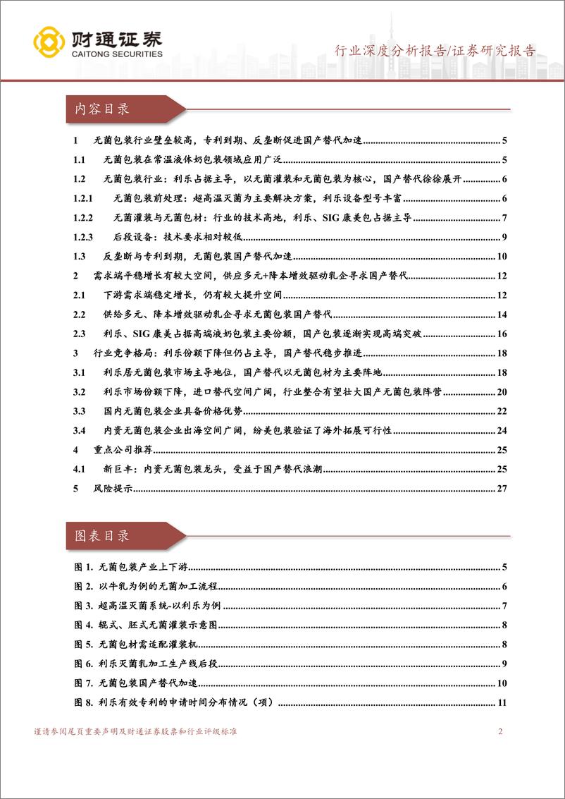 《无菌包装行业深度报告：无菌包装国产替代正当时-20230303-财通证券-28页》 - 第3页预览图