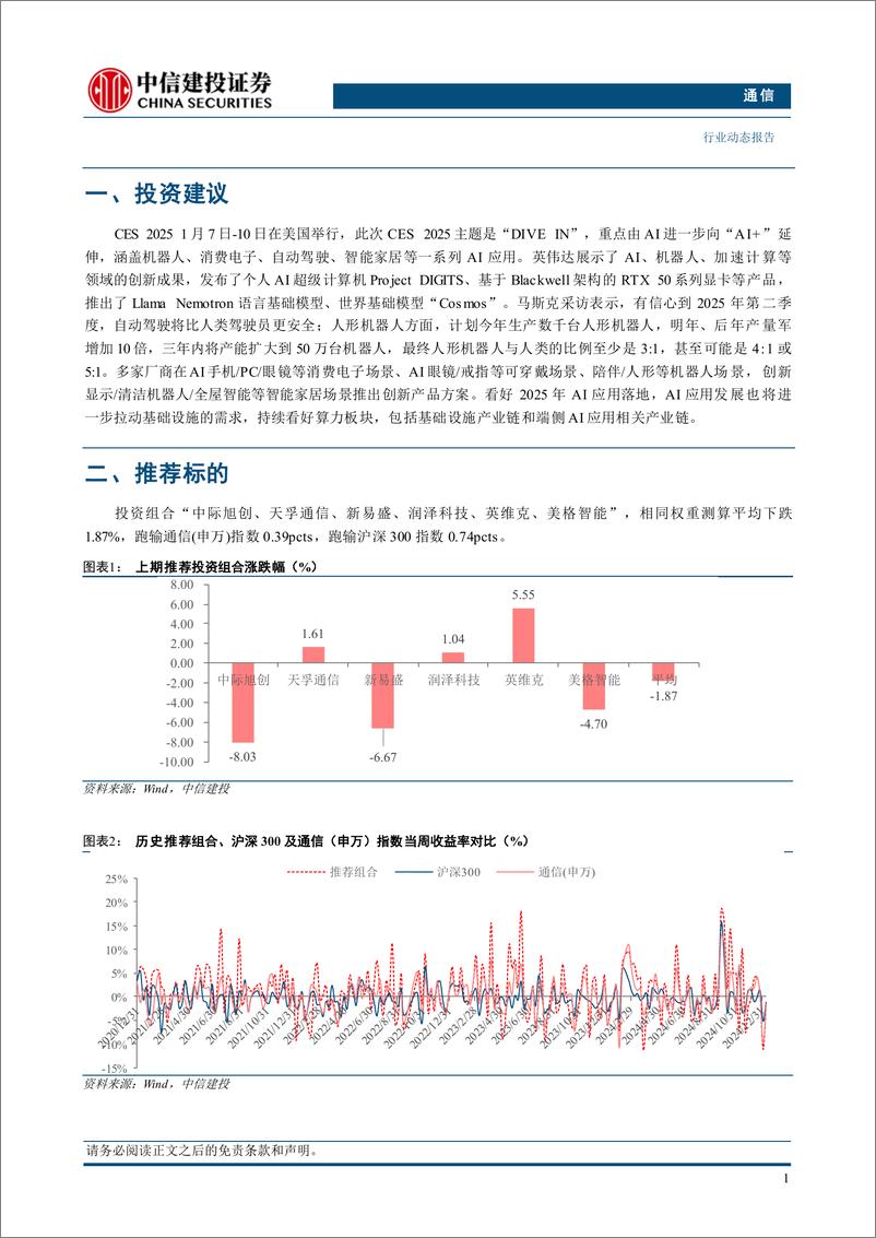 《通信行业动态：CES“AI%2b硬件”异彩纷呈，持续推荐算力板块-250112-中信建投-11页》 - 第3页预览图