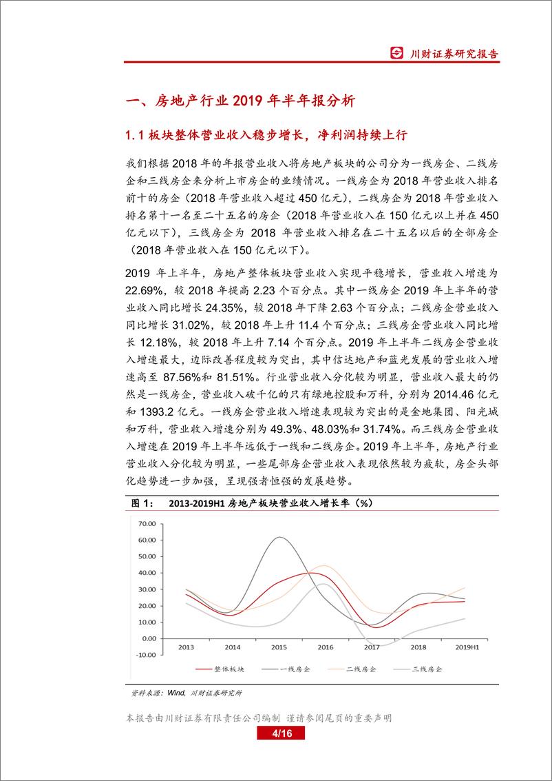 《房地产行业2019年中报业绩综述：房企盈利能力分化，一线房企强者恒强-20190911-川财证券-16页》 - 第5页预览图