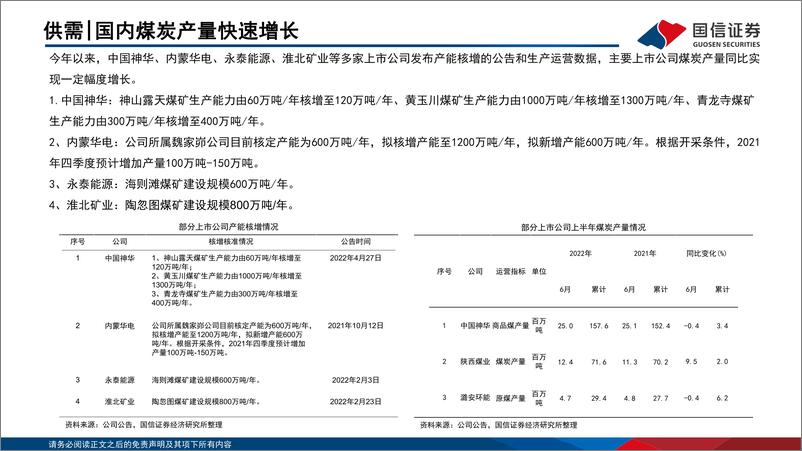 《煤炭行业2022年中期投资策略：煤价中枢高位，把握时段性和结构性机会-20220725-国信证券-35页》 - 第8页预览图