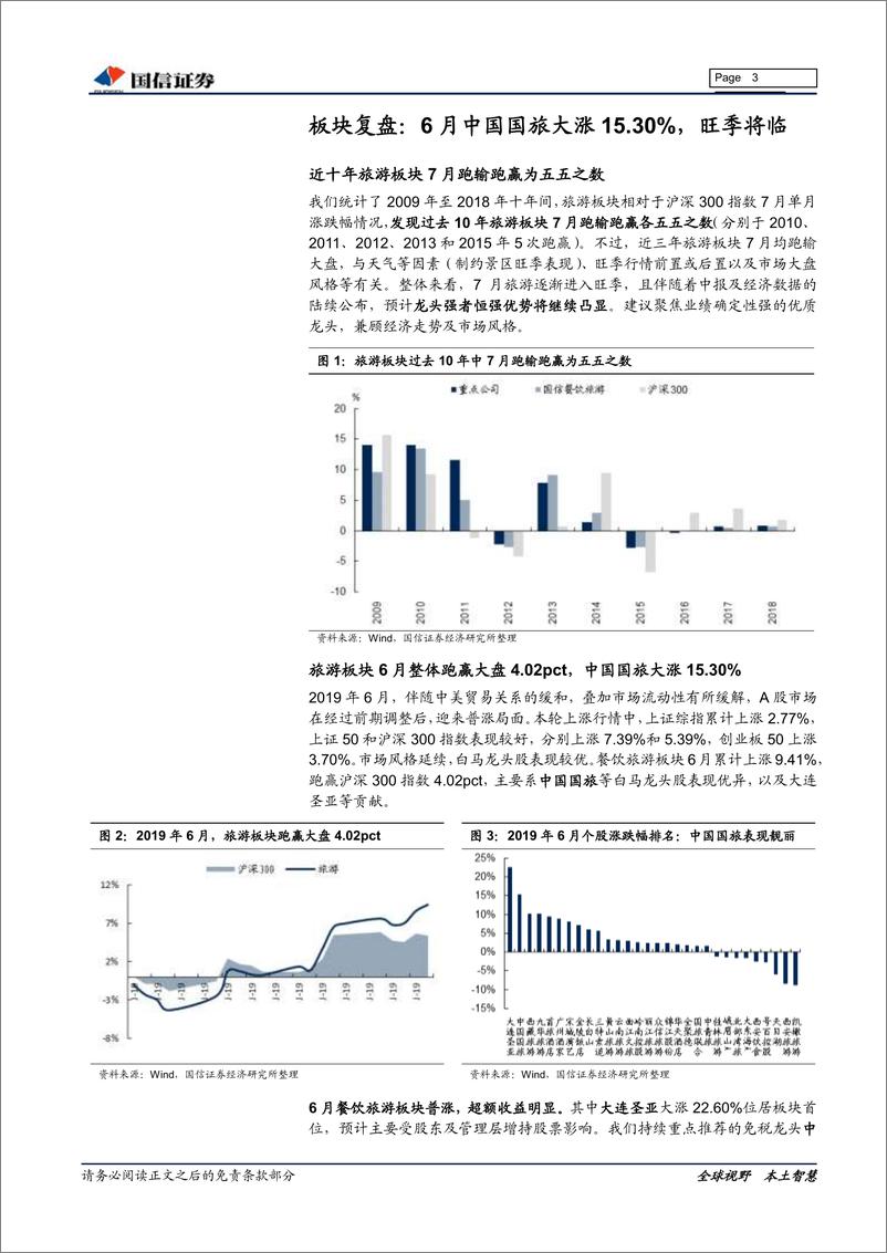 《社会服务行业7月投资策略暨中报前瞻：预计板块中报稳定增长，中线坚守龙头-20190715-国信证券-15页》 - 第4页预览图