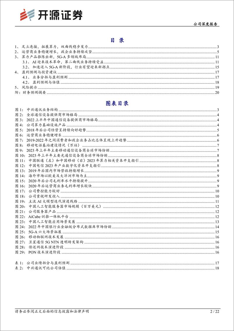 《开源证券-中兴通讯-000063-公司深度报告：5G-A扬帆风正劲，踏AI增长新浪潮》 - 第2页预览图