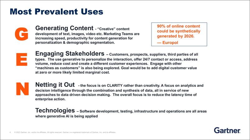 《【会议演讲PPT】Gartner+生成式+AI+现实：可量化业务成果的主动方法-英-61页》 - 第5页预览图