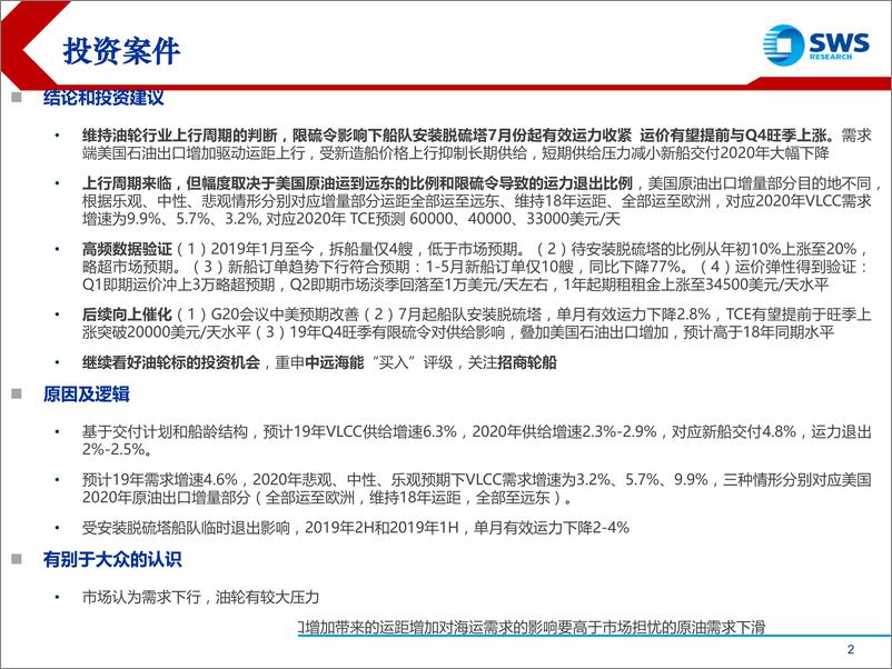 《航运行业深度研究：聚焦IMO限硫令，油轮上行催化进入验证期-20190613-申万宏源-44页》 - 第3页预览图