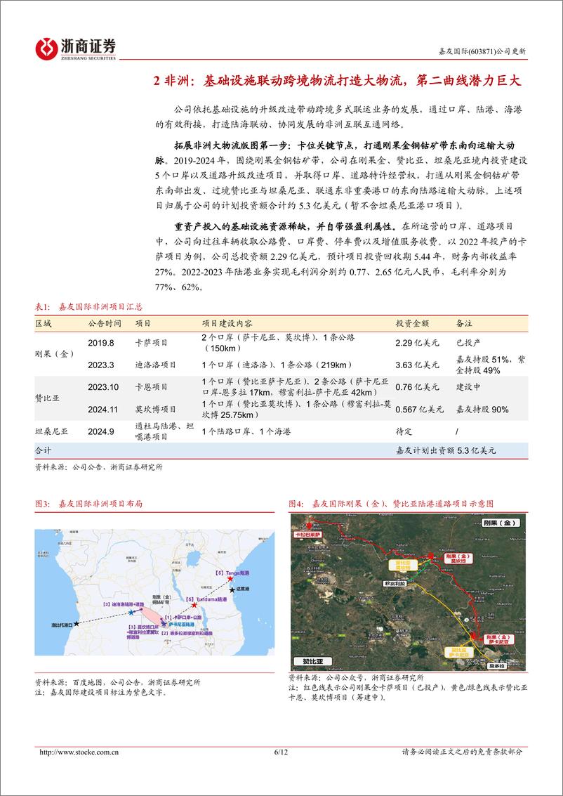 《嘉友国际(603871)更新报告：非洲拼图渐丰，业绩高增可期-241218-浙商证券-12页》 - 第6页预览图