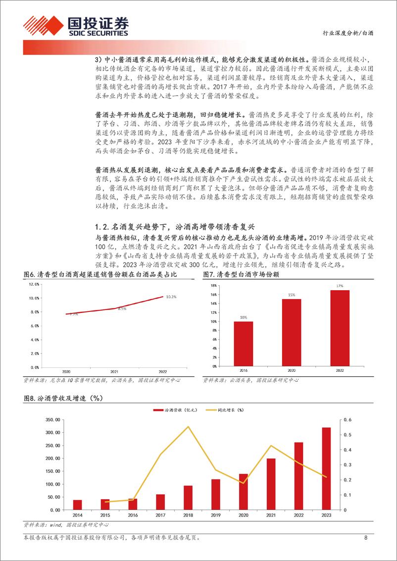 《白酒行业格局变化深度系列二：渠道是行业分化的加速器(实证篇)-240723-国投证券-22页》 - 第8页预览图