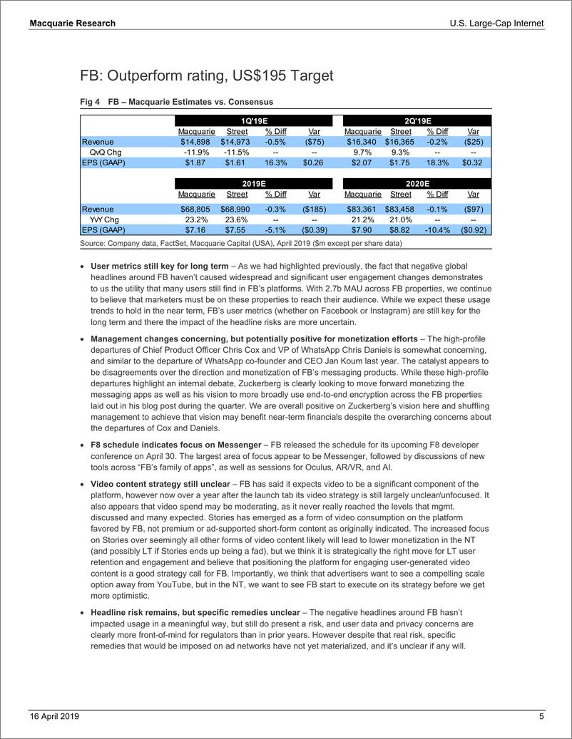 《麦格理-美股-互联网行业-美国大型互联网企业2019年Q1预览：互联网势头仍在-2019.4.16-21页》 - 第6页预览图