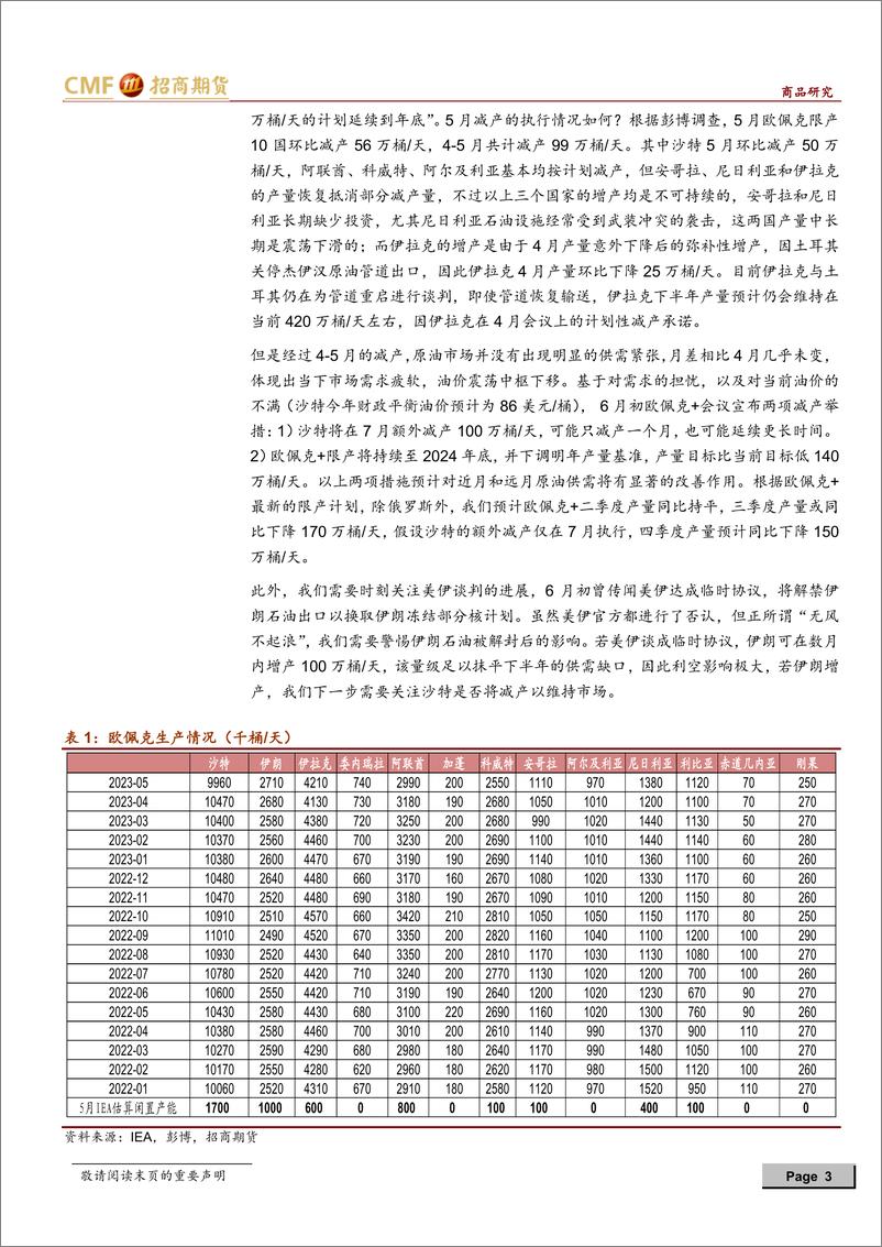 《原油2023年中期投资策略：基本面利多增强，油价中枢或抬升-20230616-招商期货-17页》 - 第4页预览图