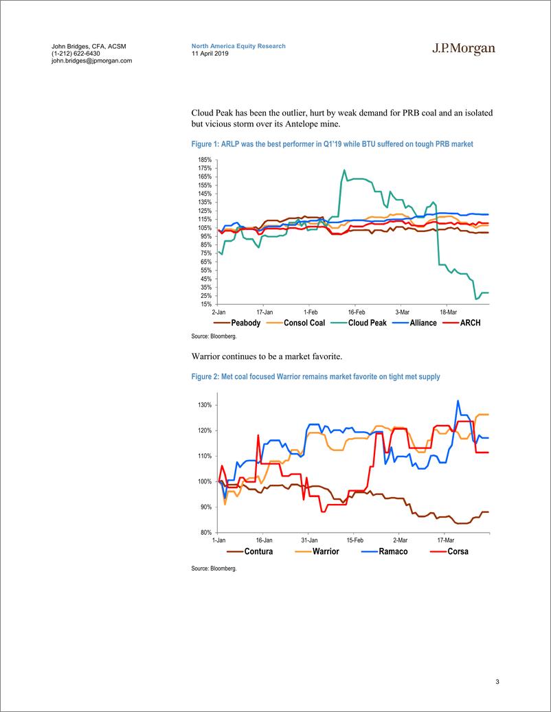 《J.P. 摩根-美股-金属与采矿业-2019年Q1美国煤炭股预览：煤炭生产商表现良好-2019.4.11-29页》 - 第4页预览图