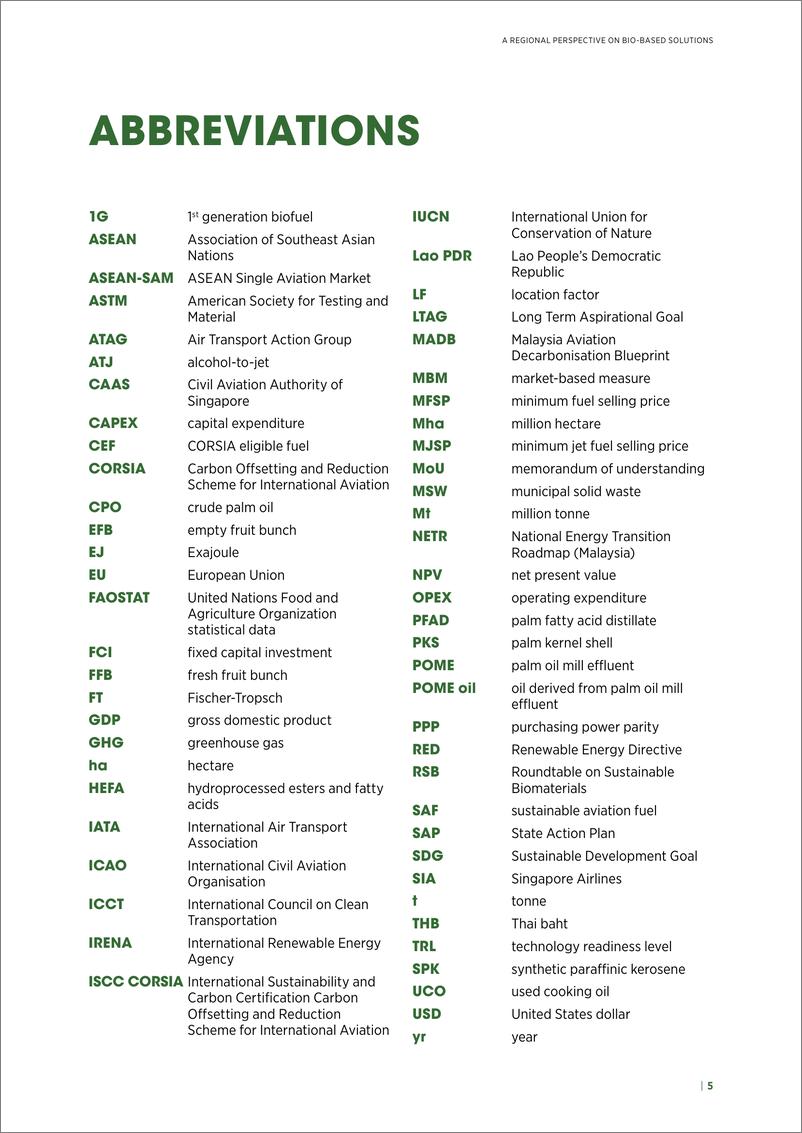 《2024年东南亚的可持续航空燃料基于生物的解决办法的区域视角报告_英文版_》 - 第5页预览图