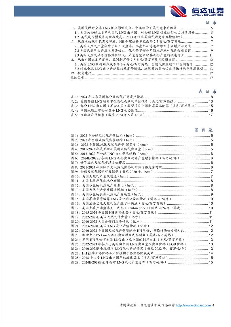 《公用事业行业：美国天然气成本及气价展望-240516-信达证券-19页》 - 第4页预览图