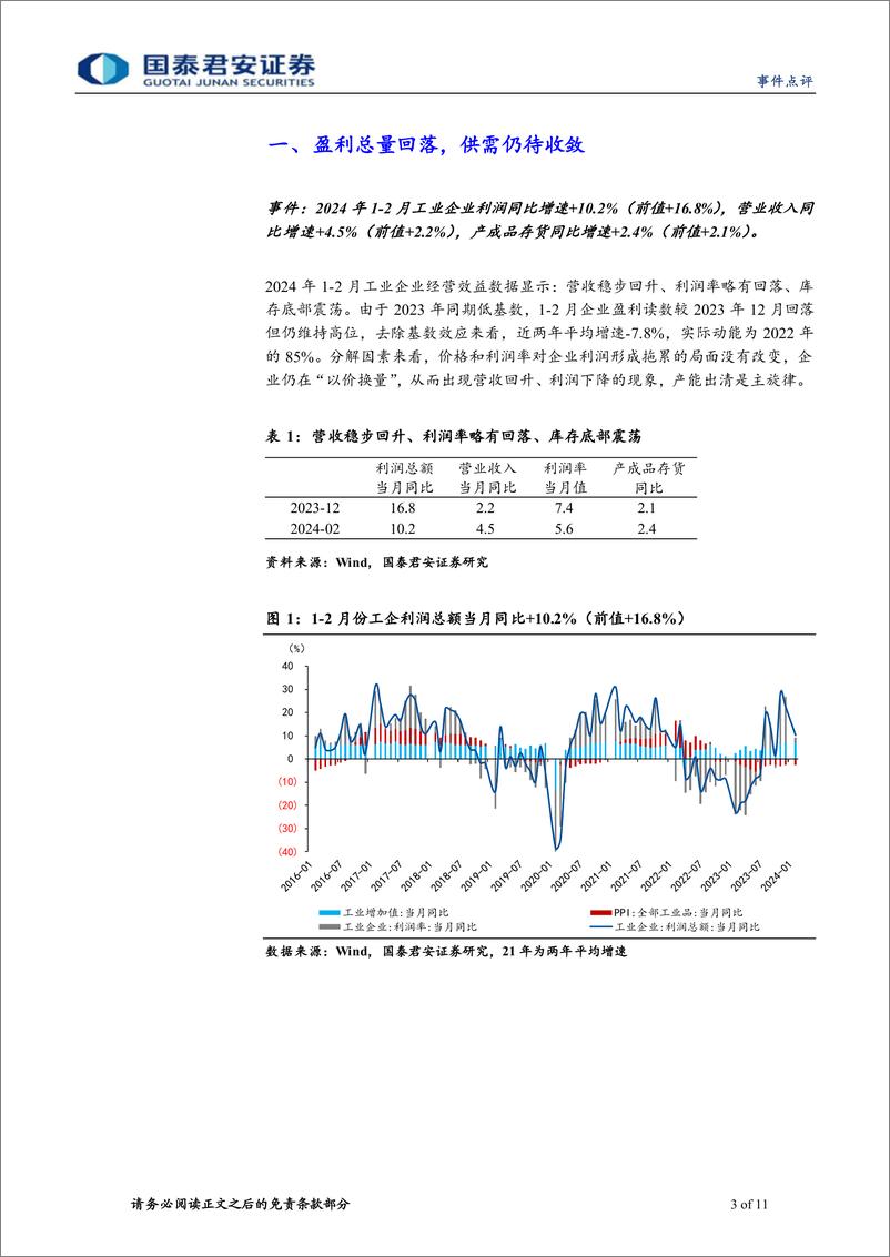 《2024年1-2月利润数据点评：库存周期拐点的决定性因素-240328-国泰君安-11页》 - 第3页预览图