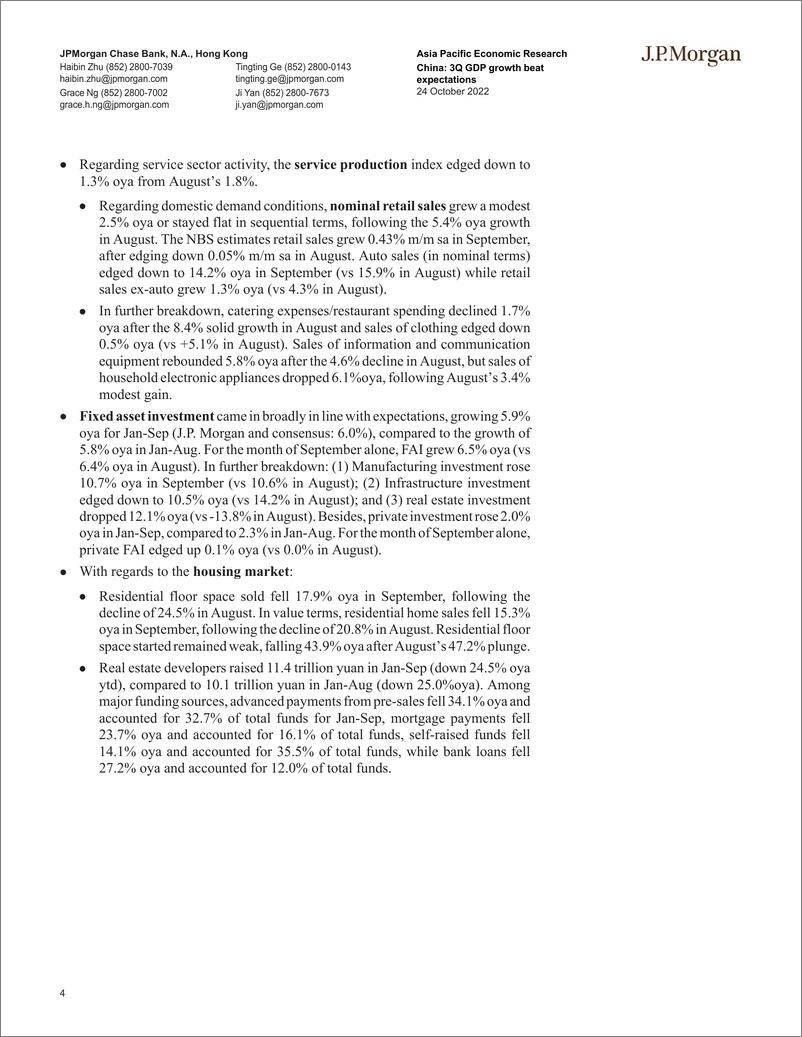 《2022-10-24-JPMorgan Econ  FI-China 3Q GDP growth beat expectations -98865854》 - 第5页预览图