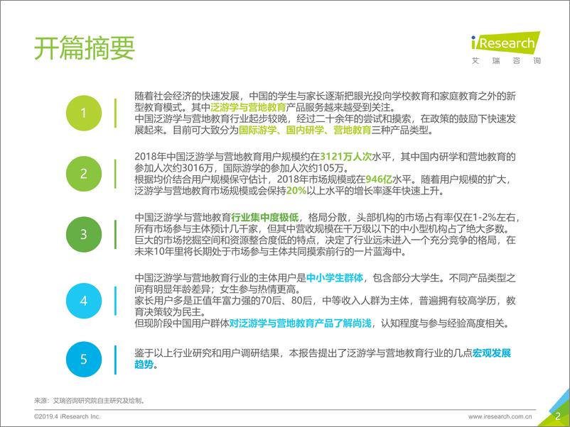 《中国泛游学与营地教育行业白皮书-艾瑞-2019.5-38页》 - 第3页预览图