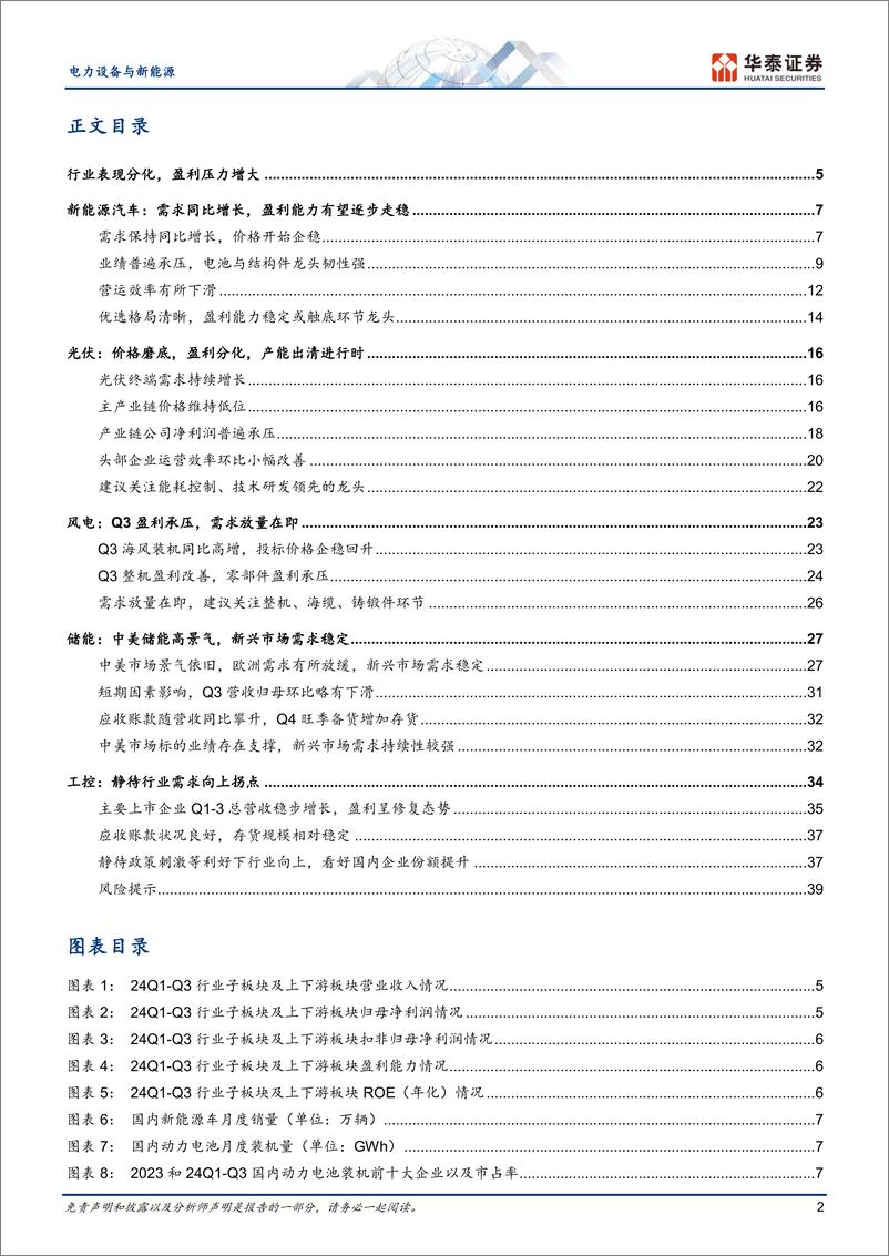 《电力设备与新能源行业专题研究：Q3总结，业绩承压，基本面拐点初现-241109-华泰证券-42页》 - 第2页预览图