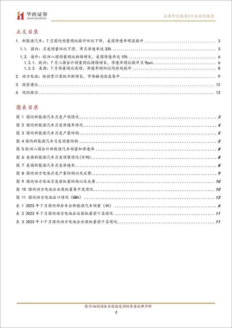 《电力设备与新能源行业新能源汽车产业链月度跟踪报告：7月国内外销量同比不断向上，动力电池出口持续增长-20230816-华西证券-15页》 - 第3页预览图