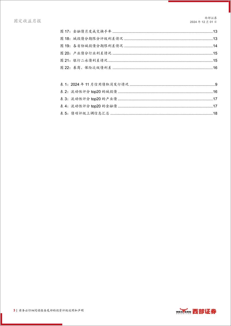 《12月信用月报：理财“自建估值模型”怎么看？-241201-西部证券-19页》 - 第3页预览图