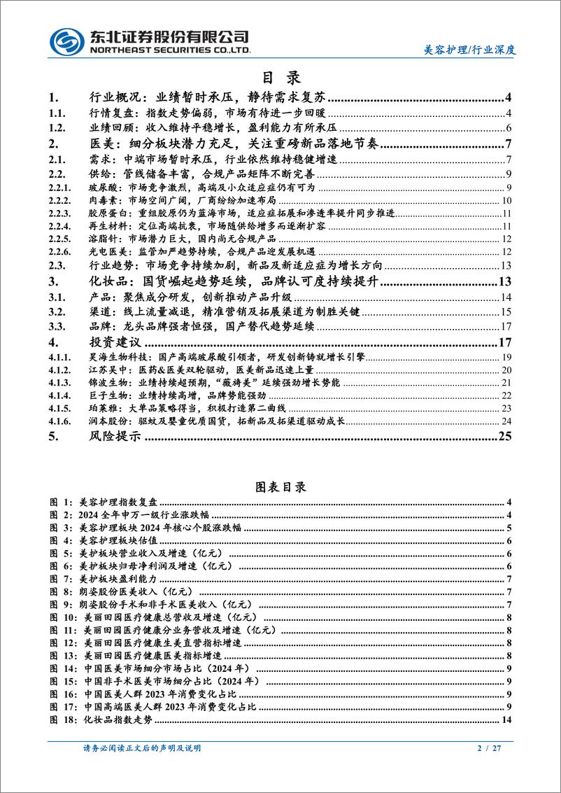 《美容护理行业深度报告：医美差异化新品打造增量空间，美妆国货崛起趋势延续-250208-东北证券-27页》 - 第2页预览图
