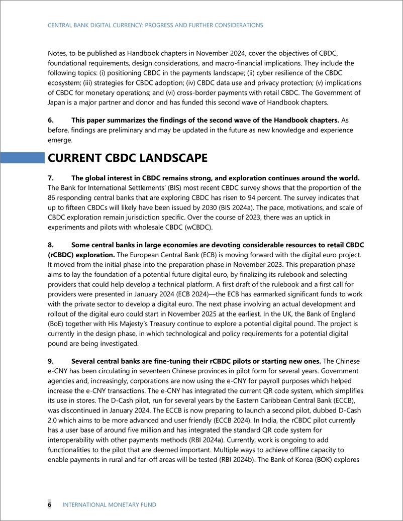 《IMF-中央银行数字货币：进展和进一步考虑（英）-2024.11-24页》 - 第7页预览图