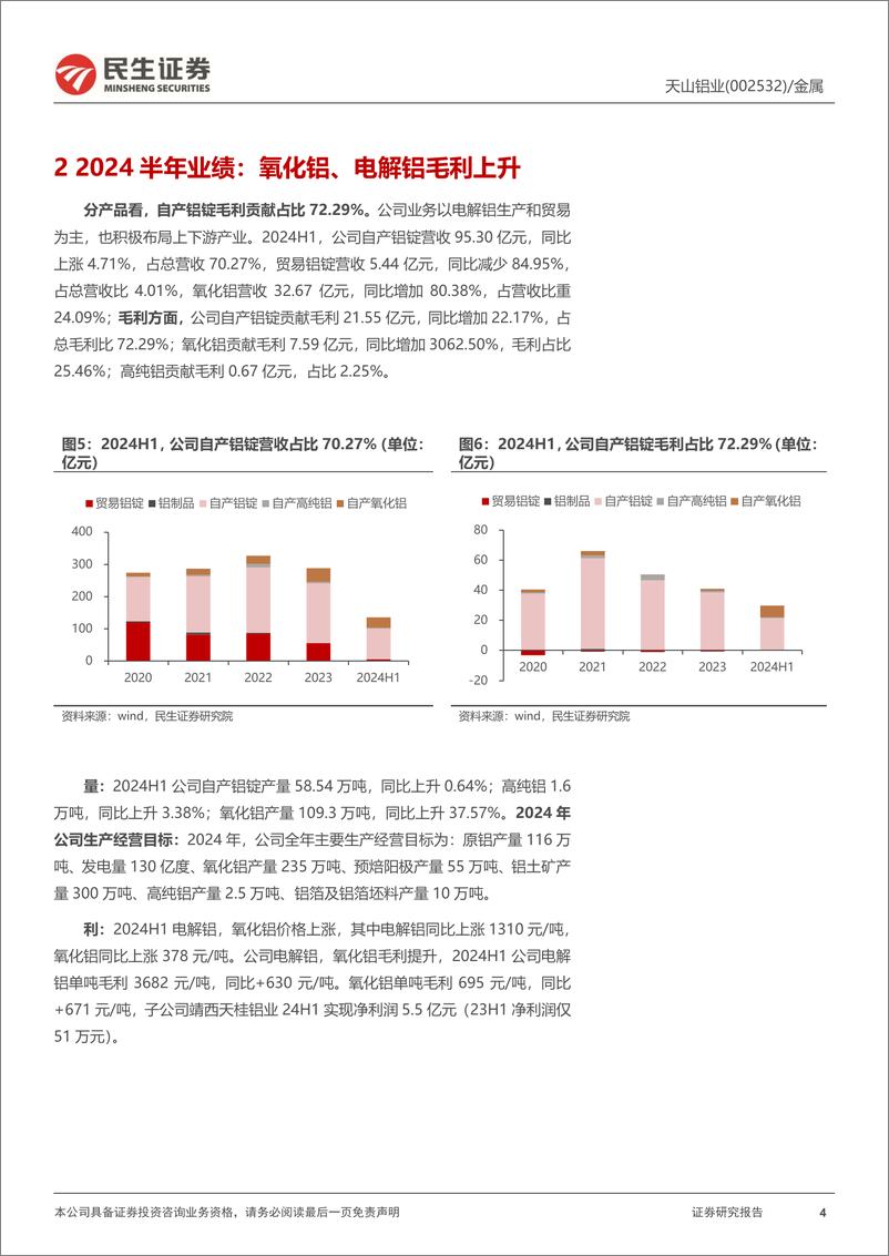 《天山铝业(002532)2024年半年报点评：一体化优势显现，几内亚铝土矿布局将进一步降本-240826-民生证券-15页》 - 第4页预览图