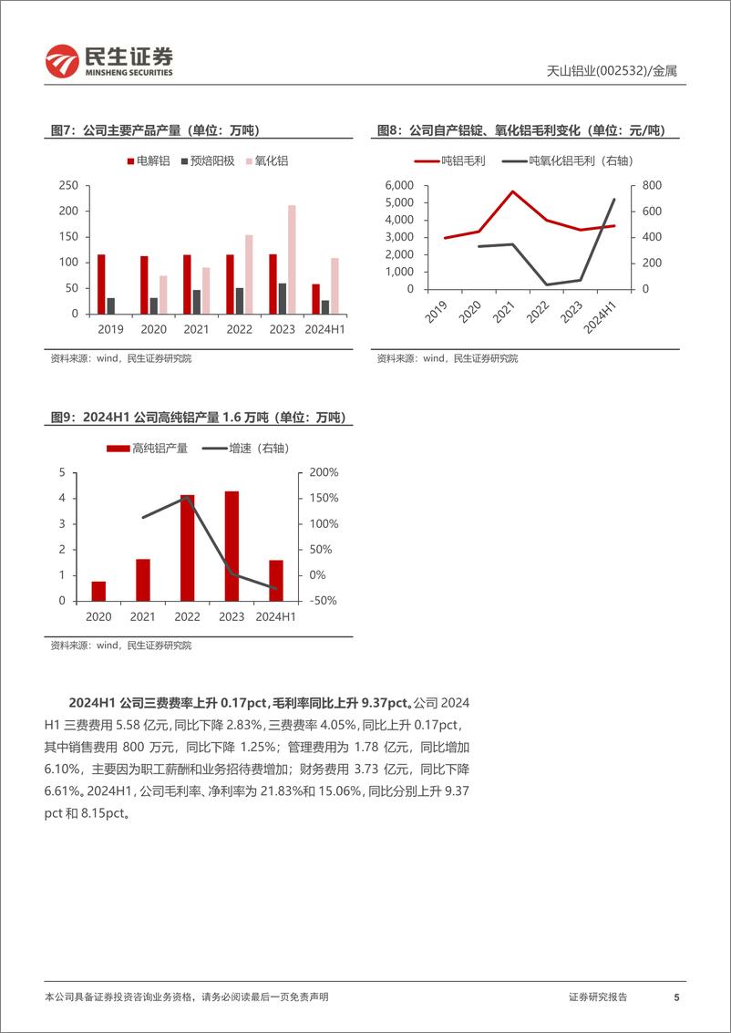 《天山铝业(002532)2024年半年报点评：一体化优势显现，几内亚铝土矿布局将进一步降本-240826-民生证券-15页》 - 第5页预览图