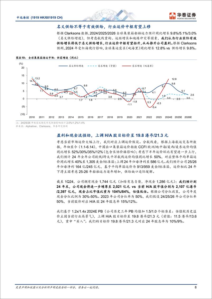 《中远海控(601919)集运高景气，产业重构重塑全球航线-240618-华泰证券-14页》 - 第8页预览图