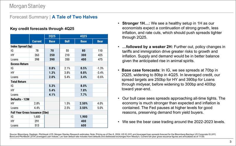 《Morgan Stanley Fixed-US Credit Strategy 2025 Outlook Presentation Back in Balanc...-112124567》 - 第3页预览图