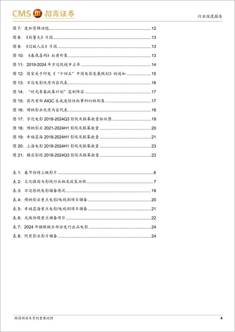 《影视行业深度报告：春节档蓄势待发，AI文生视频技术有望驱动影视行业变革-241126-招商证券-26页》 - 第3页预览图