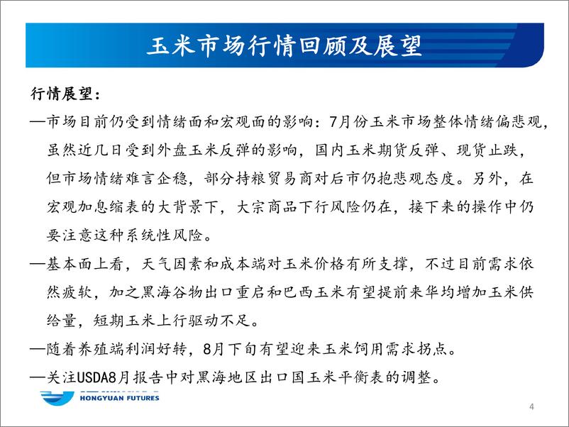 《玉米和玉米淀粉月报：情绪面和宏观面影响持续，反弹规模有限-20220728-宏源期货-23页》 - 第5页预览图