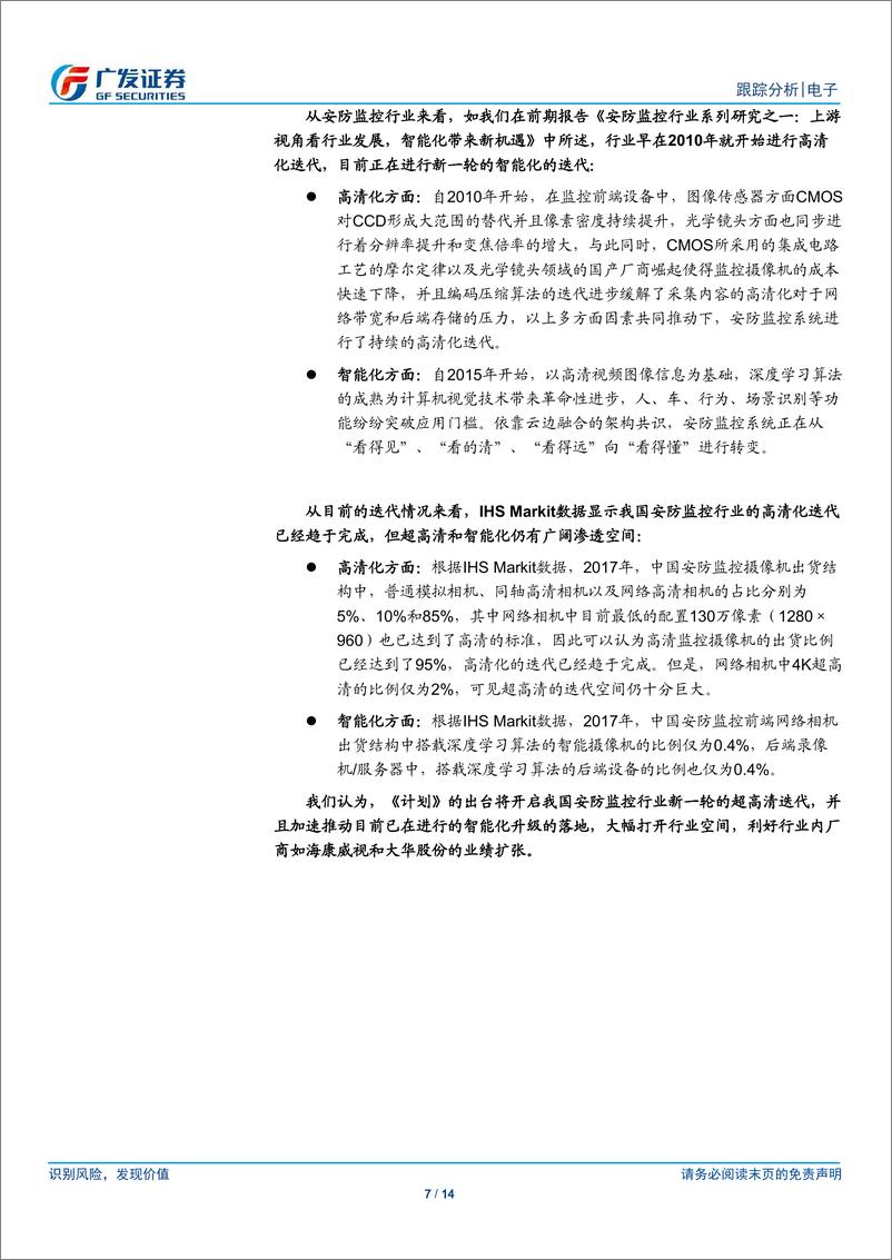 《电子行业：政府出台超高清视频产业发展计划，安防面板半导体多领域直接受益-20190303-广发证券-14页》 - 第8页预览图