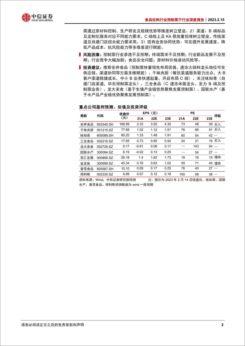 《中信证券-食品饮料行业预制菜子行业深度报告：舌尖上的大生意》 - 第2页预览图