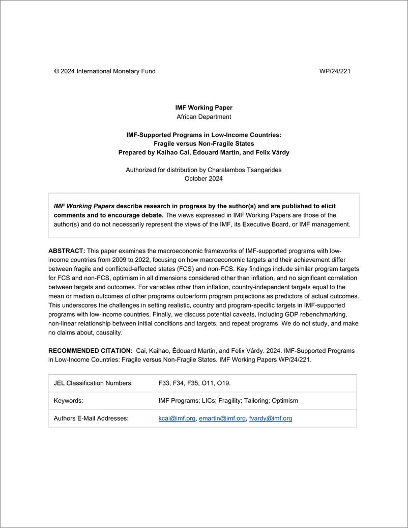 《IMF-国际货币基金组织支持的低收入国家项目：脆弱国家与非脆弱国家（英）-2024-60页》 - 第2页预览图