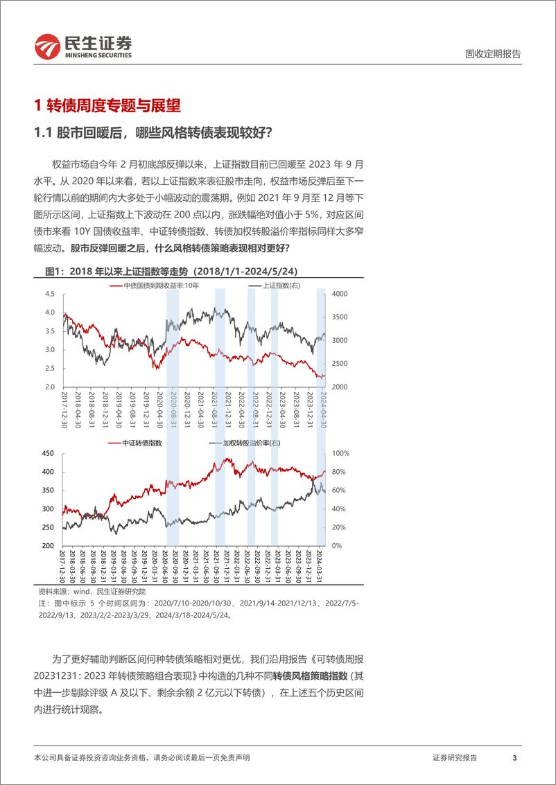 《可转债：股市回暖后，哪些风格转债表现较好？-240526-民生证券-20页》 - 第3页预览图