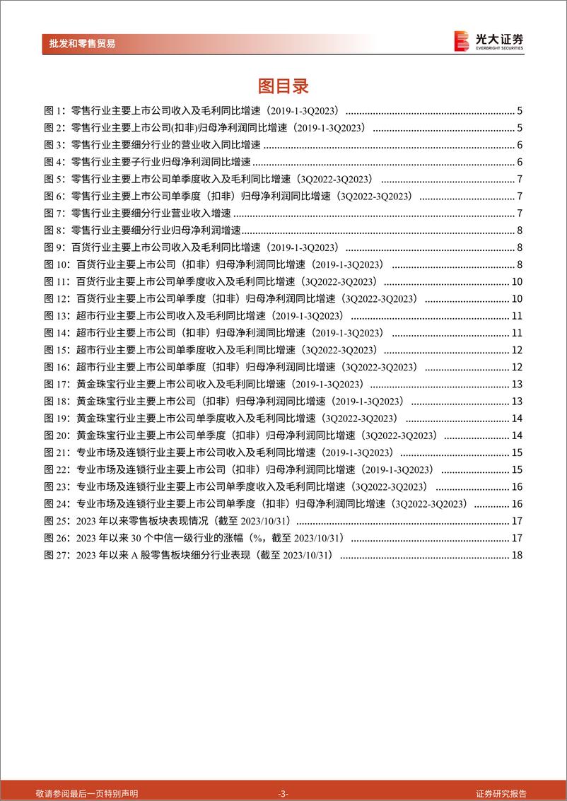 《商贸零售行业2023年三季报总结：3Q2023复苏进程放缓，黄金珠宝表现优于其他行业-20231031-光大证券-21页》 - 第4页预览图